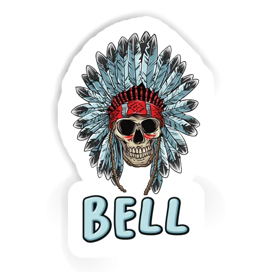Bell Autocollant Tête de mort indien Laptop Bell Autocollant Tête de mort indien Laptop Image