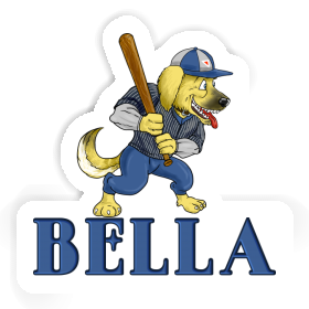 Sticker Bella Baseball Dog Image