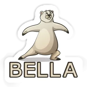 Yoga Bear Sticker Bella Image