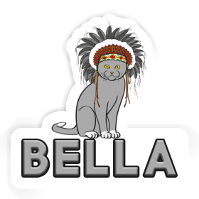 Bella Sticker Indian Cat Image