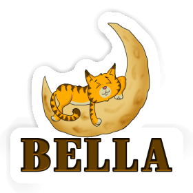 Sleeping Cat Sticker Bella Image