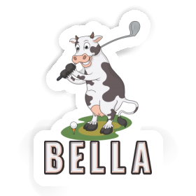 Bella Sticker Golf Cow Image