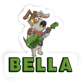 Bella Sticker Guitarist Image