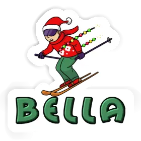 Sticker Bella Christmas Skier Image