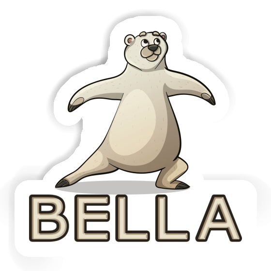 Yoga Bear Sticker Bella Laptop Image