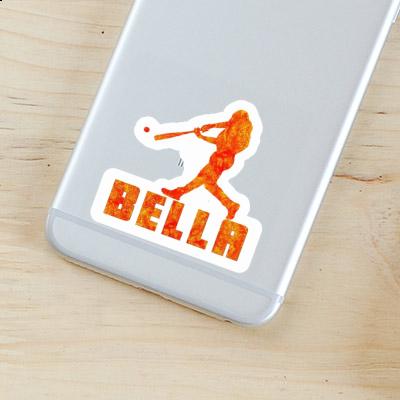 Sticker Baseball Player Bella Laptop Image