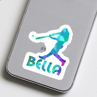 Sticker Bella Baseball Player Notebook Image