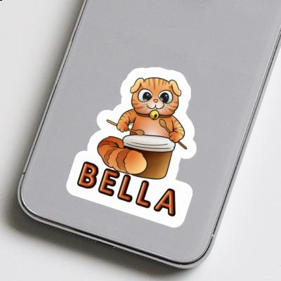 Bella Autocollant Chat-tambour Laptop Image