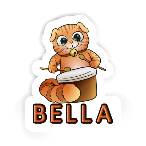 Bella Autocollant Chat-tambour Image