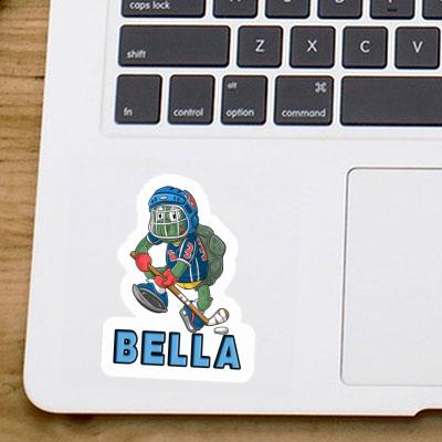 Bella Sticker Ice-Hockey Player Laptop Image