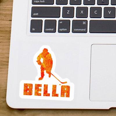 Sticker Bella Hockey Player Laptop Image