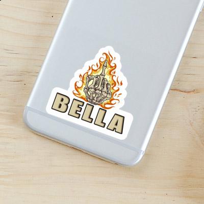 Mittelfinger Sticker Bella Laptop Image