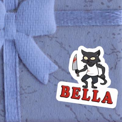 Psycho Cat Sticker Bella Gift package Image