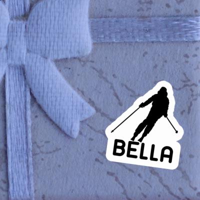 Skifahrerin Sticker Bella Laptop Image