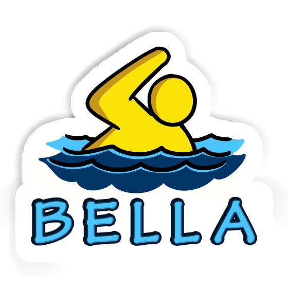 Swimmer Sticker Bella Laptop Image