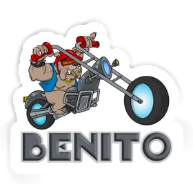 Benito Sticker Motorradfahrer Image