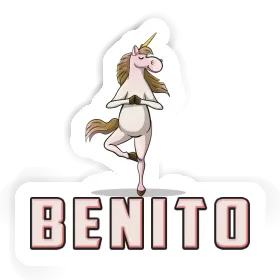 Aufkleber Benito Yoga-Einhorn Image