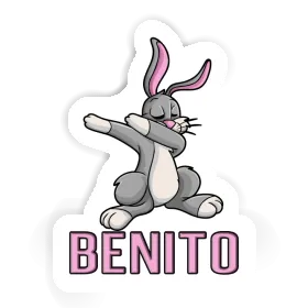 Benito Sticker Dabbing Hare Image