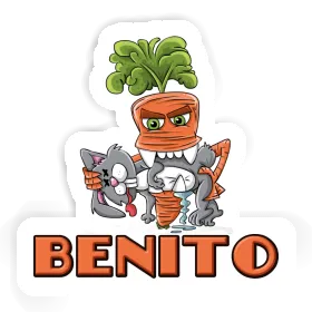 Autocollant Carotte monstre Benito Image