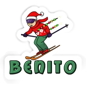Sticker Benito Christmas Skier Image