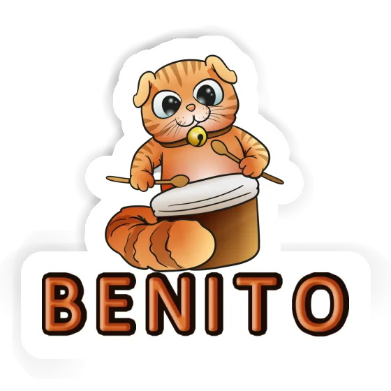 Chat-tambour Autocollant Benito Notebook Chat-tambour Autocollant Benito Notebook Image