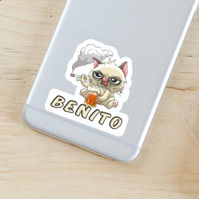 Smoking Cat Sticker Benito Laptop Smoking Cat Sticker Benito Laptop Image