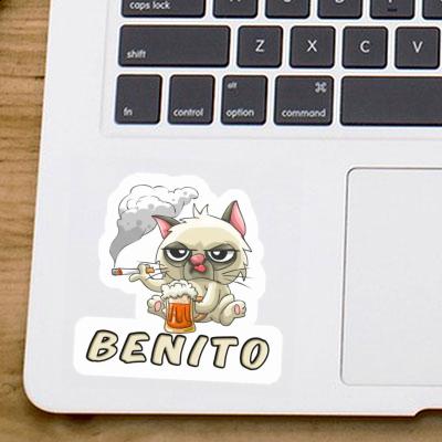 Smoking Cat Sticker Benito Image