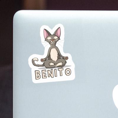 Sticker Benito Yoga Cat Notebook Sticker Benito Yoga Cat Gift package Image