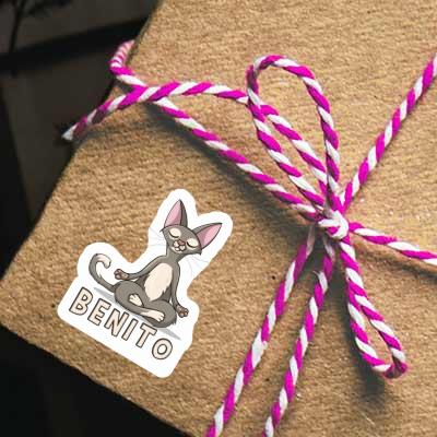 Benito Autocollant Chat de yoga Notebook Benito Autocollant Chat de yoga Gift package Image