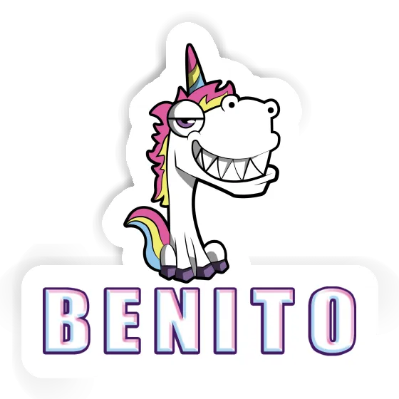 Aufkleber Benito Grinse-Einhorn Aufkleber Benito Grinse-Einhorn Image