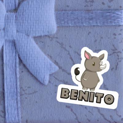 Aufkleber Nashorn Benito Notebook Image