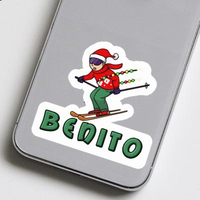 Sticker Benito Christmas Skier Notebook Sticker Benito Christmas Skier Gift package Image
