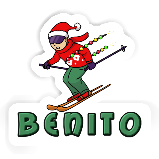 Sticker Benito Christmas Skier Notebook Sticker Benito Christmas Skier Notebook Image