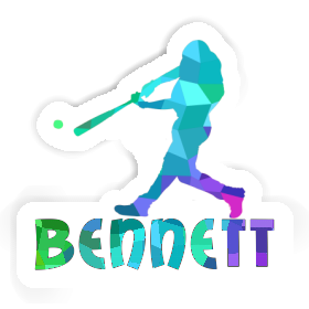 Bennett Sticker Baseball Player Image