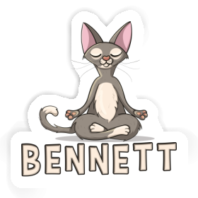 Autocollant Chat de yoga Bennett Image