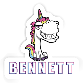 Grinning Unicorn Sticker Bennett Image