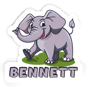 Aufkleber Elefant Bennett Image