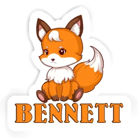 Sitting Fox Sticker Bennett Image