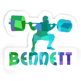 Bennett Sticker Weightlifter Image