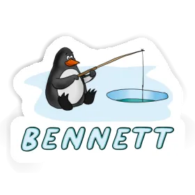 Fishing Penguin Sticker Bennett Image