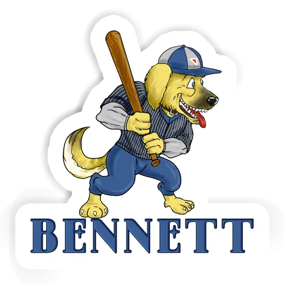 Bennett Sticker Baseball-Hund Notebook Image