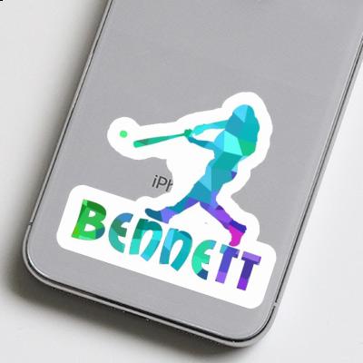 Bennett Sticker Baseball Player Notebook Image