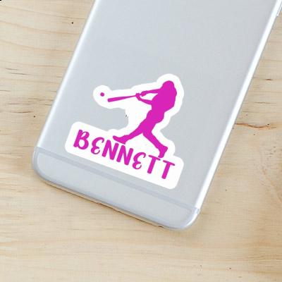 Sticker Baseball Player Bennett Laptop Image