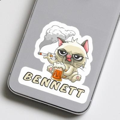 Sticker Smoking Cat Bennett Notebook Image