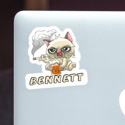 Sticker Smoking Cat Bennett Notebook Image