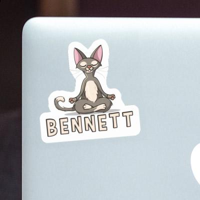 Sticker Bennett Yoga-Katze Notebook Image