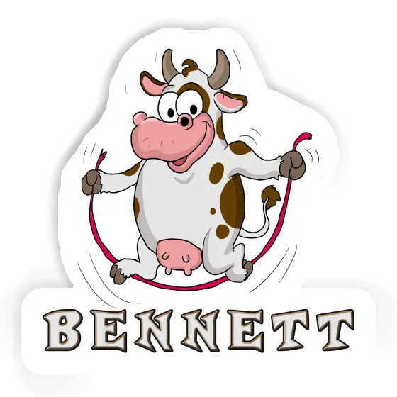 Bennett Sticker Skipping Ropes Cow Laptop Image