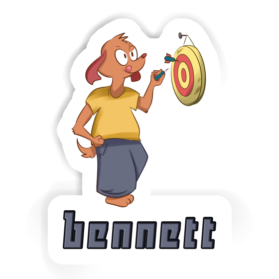 Sticker Bennett Dartspieler Notebook Image