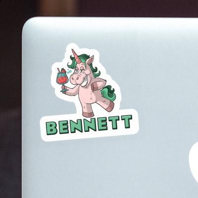 Autocollant Bennett Licorne festive Laptop Image