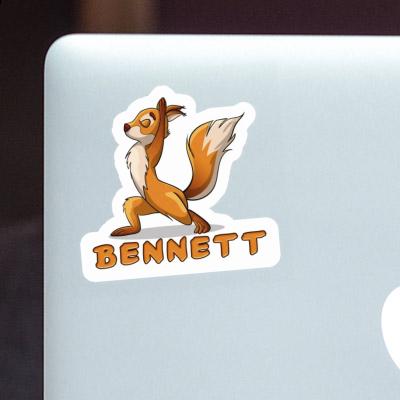 Sticker Bennett Yoga Squirrel Image